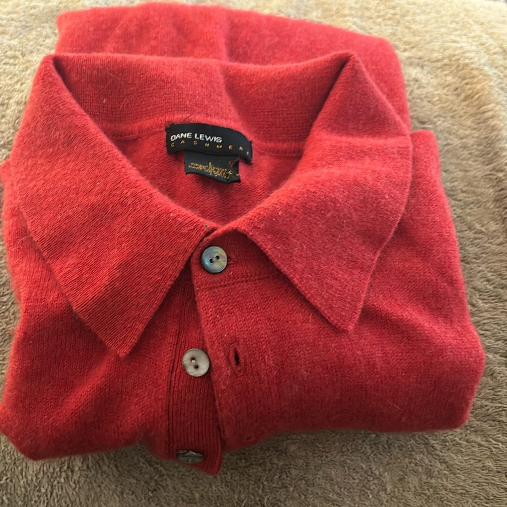 Dane Lewis cashmere men’s large pullover shirt long sleeve